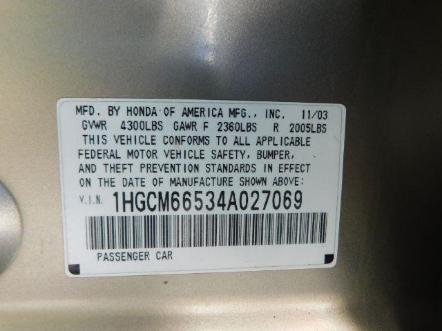 Honda Accord Sdn EX Auto V6 w/Leather/XM 2004