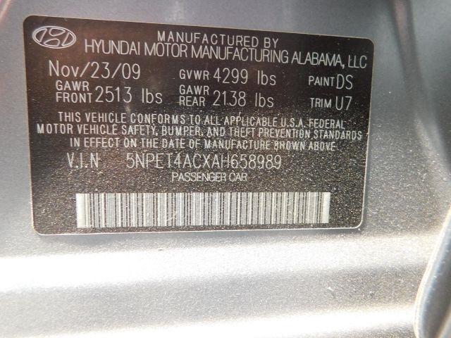 Hyundai Sonata 4dr Sdn I4 Auto GLS PZEV 2010