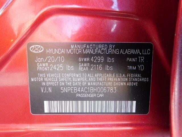 Hyundai Sonata 4dr Sdn 2.4L Auto GLS 2011