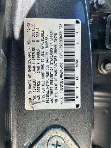 Honda Accord Sdn 4dr V6 Auto EX-L 2008