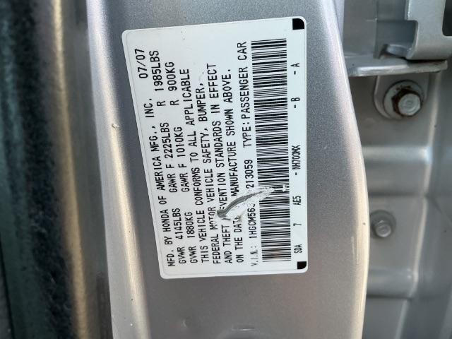Honda Accord Sdn 4dr I4 AT LX SE 2007