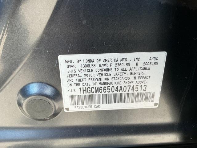 Honda Accord Sdn EX Auto V6 w/Leather/XM 2004