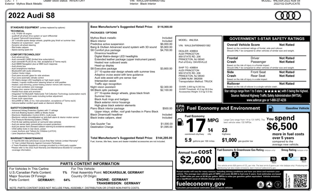 Audi S8 4.0 TFSI 2022