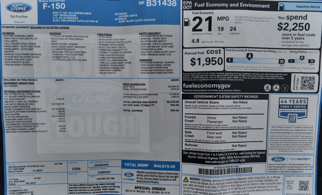 Ford F-150 XLT 4WD SuperCrew 5.5' Box 2021 Ford F-150 XLT 4WD SuperCrew 5.5' Box 2021