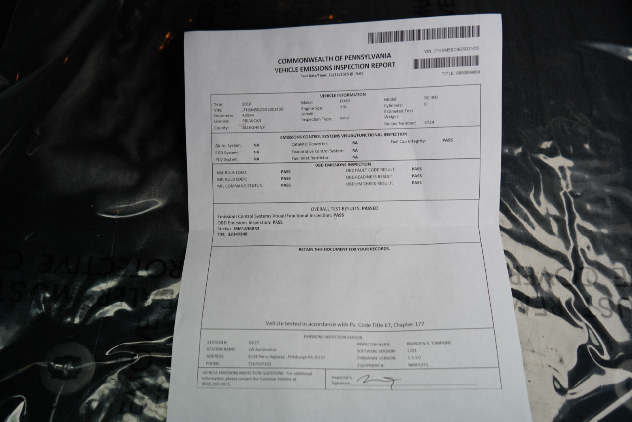 Lexus RC 300 2dr Cpe 2016