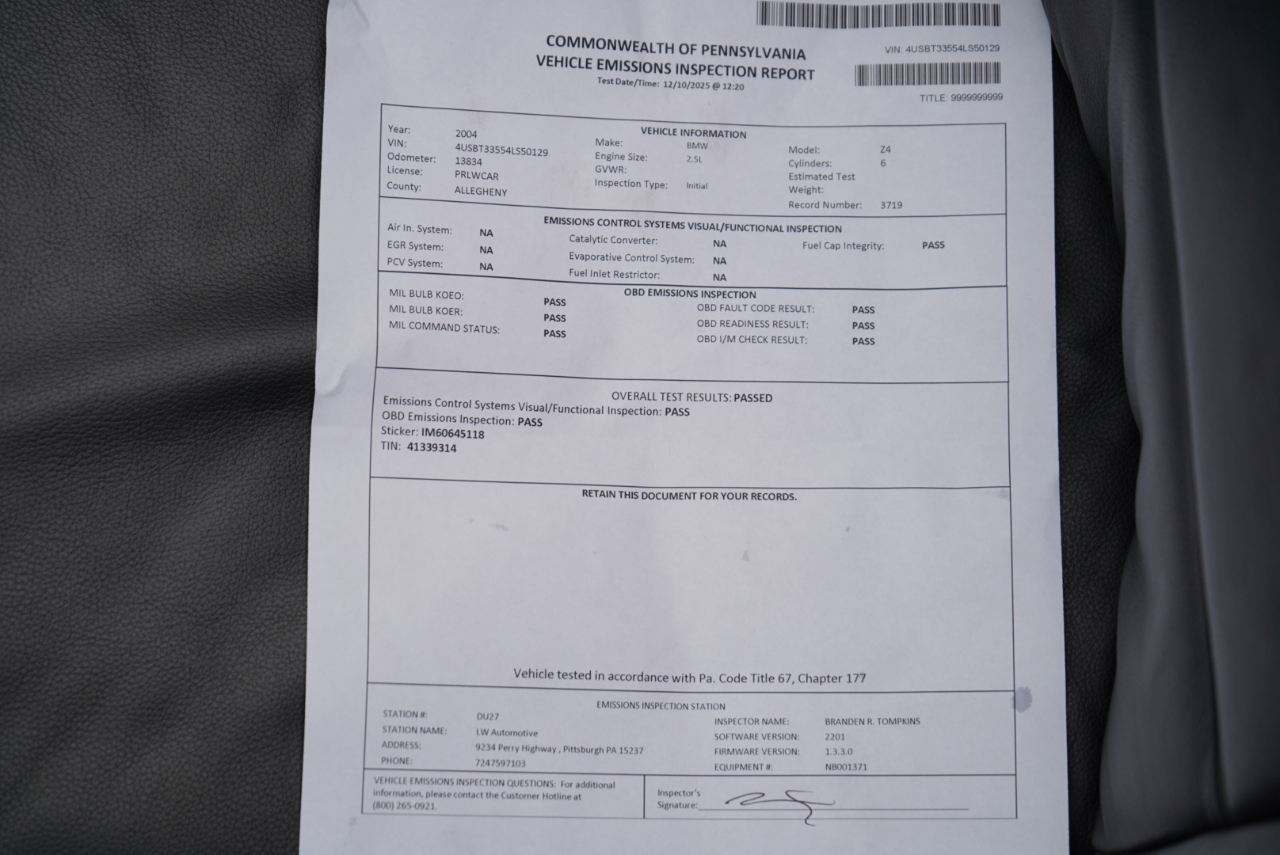 BMW Z4 2dr Roadster 2.5i 2004