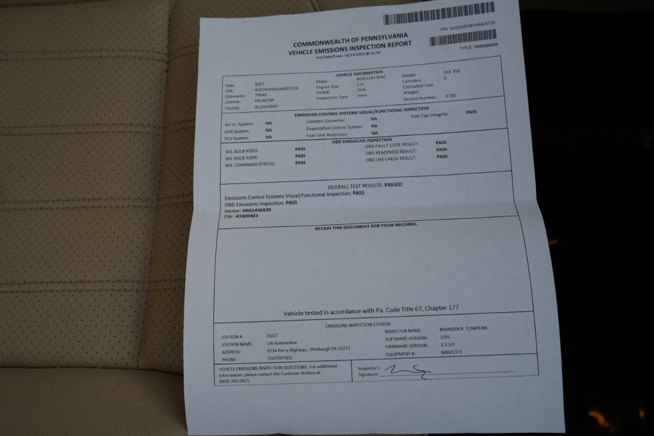 Mercedes-Benz GLE GLE 350 4MATIC SUV 2017