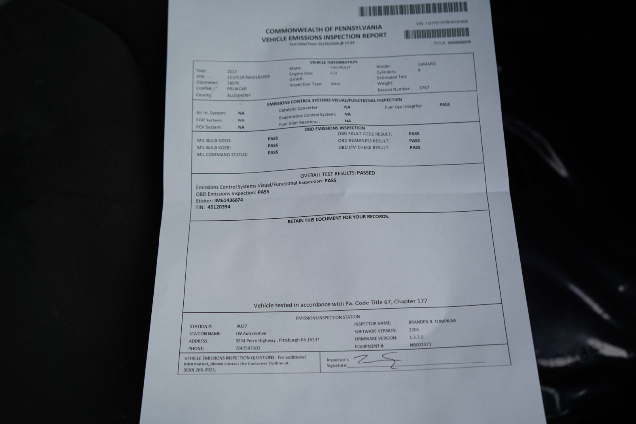 Chevrolet Camaro 2dr Cpe 1SS 2017