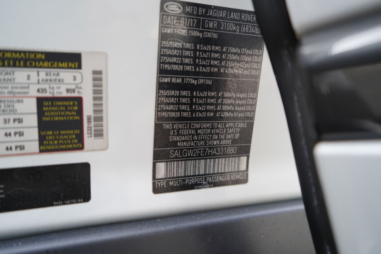 Land Rover Range Rover V8 Supercharged SV Autobiography Dynamic SWB 2017