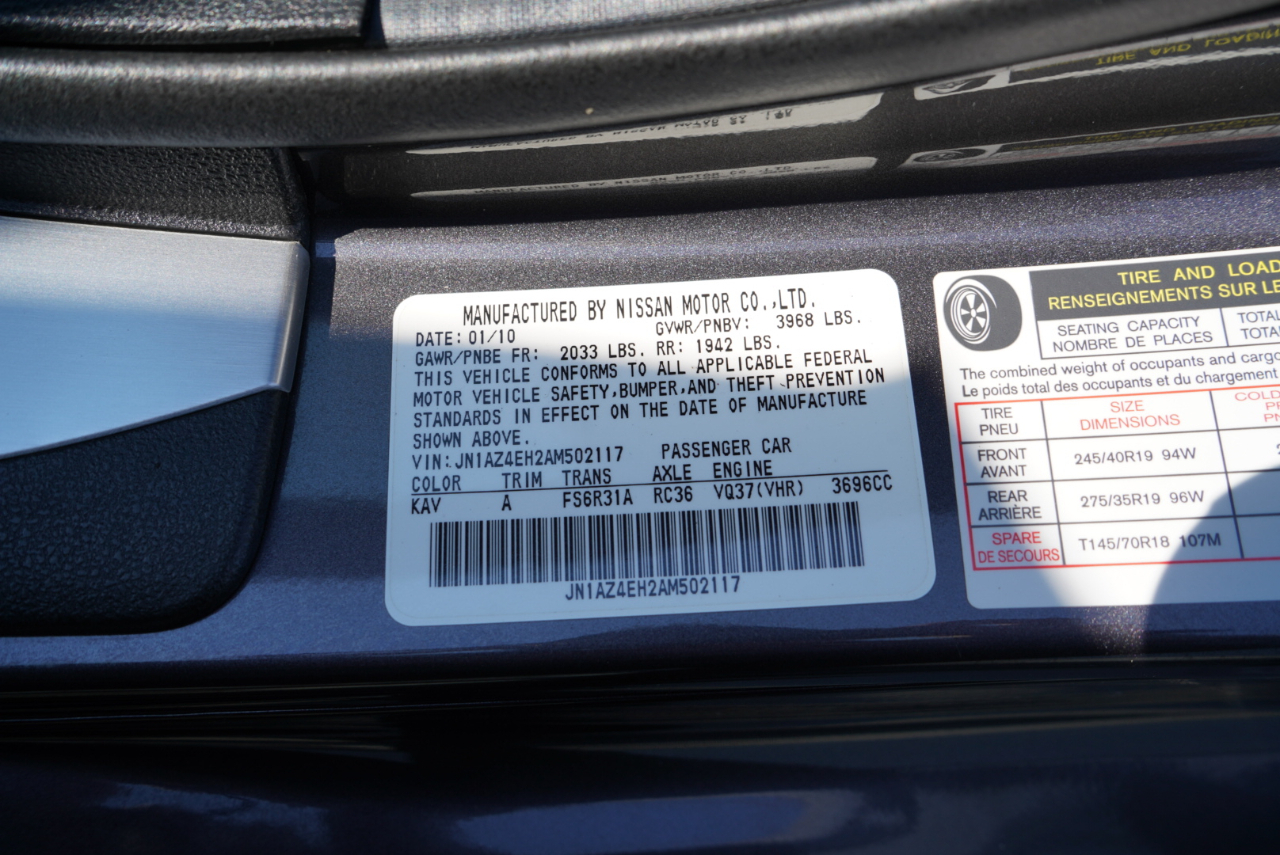 Nissan 370Z 2dr Cpe Manual Touring 2010