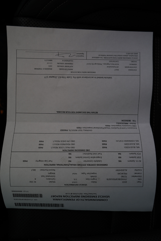 Lexus RC 350 2dr Cpe RWD 2015