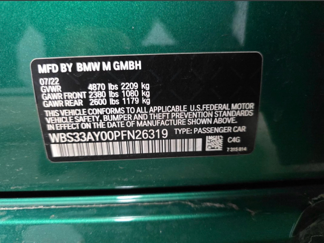 BMW M3 Competition Sedan 2023