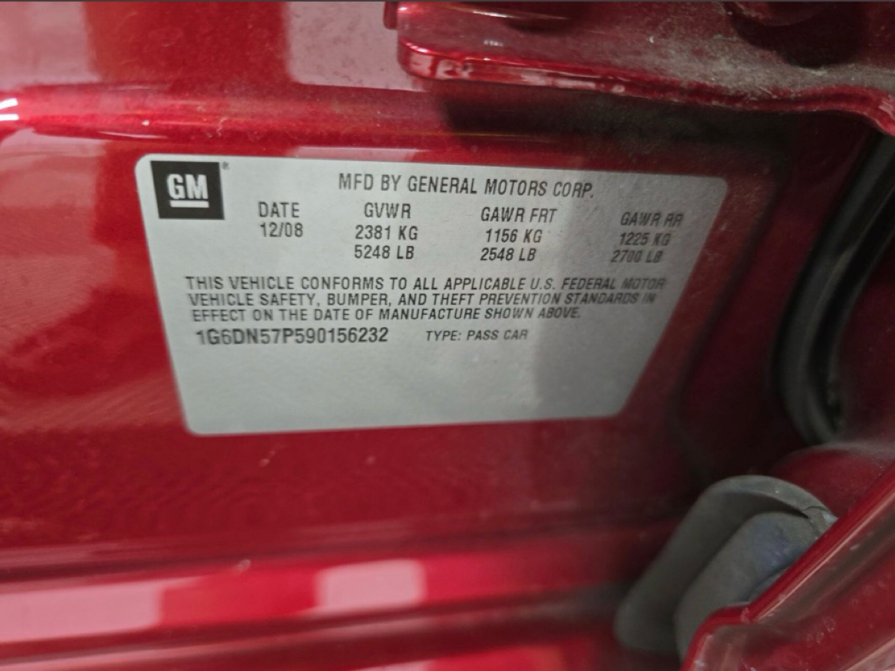 Cadillac CTS-V 4dr Sdn 2009