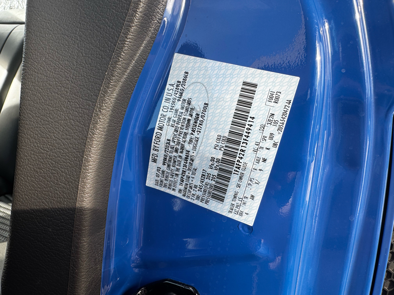 Ford Mustang 2dr Cpe Premium Mach 1 2003