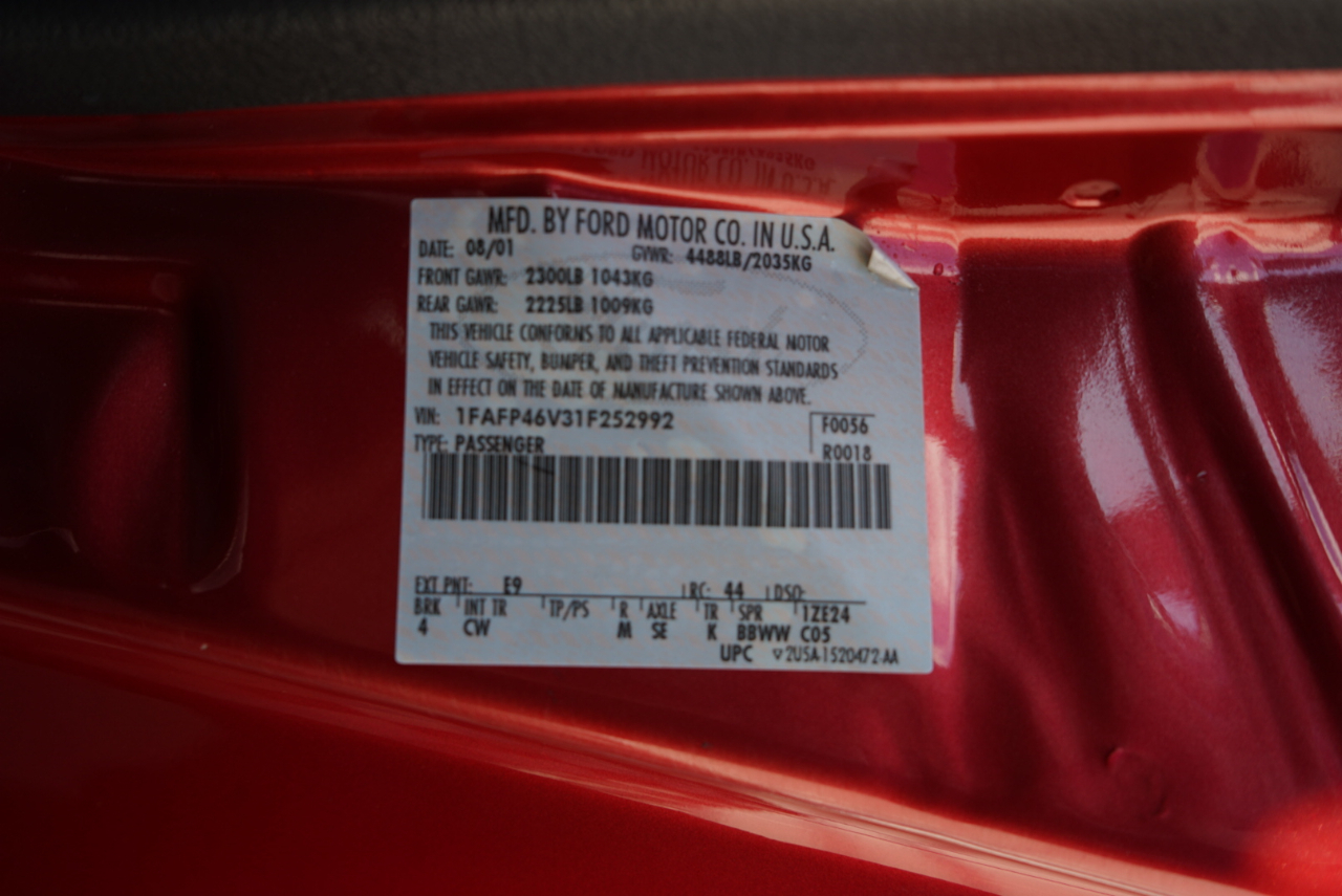 Ford Mustang 2dr Convertible SVT Cobra 2001