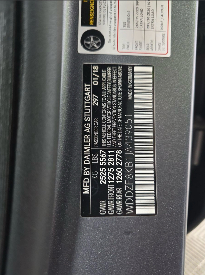 Mercedes-Benz E-Class AMG E 63 S 4MATIC Sedan 2018