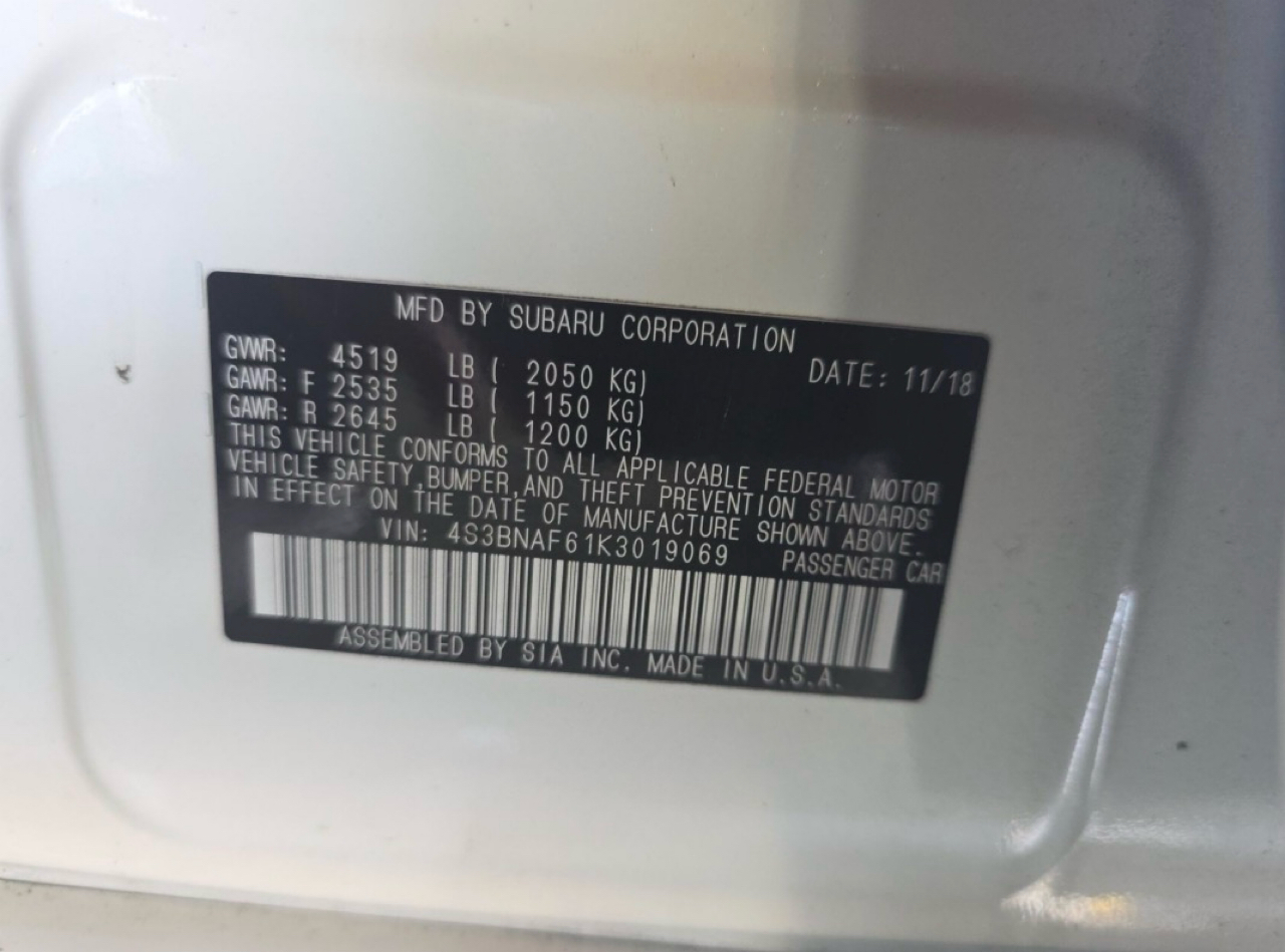 Subaru Legacy 2.5i Premium 2019