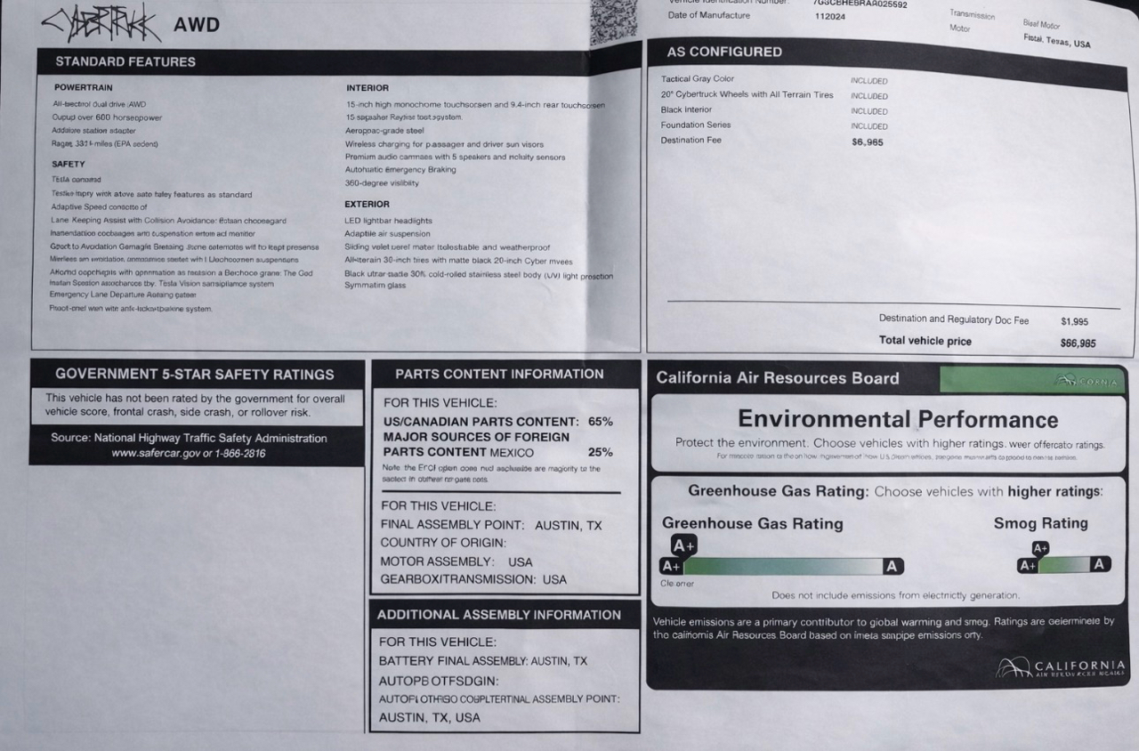 Tesla Cybertruck AWD 2024