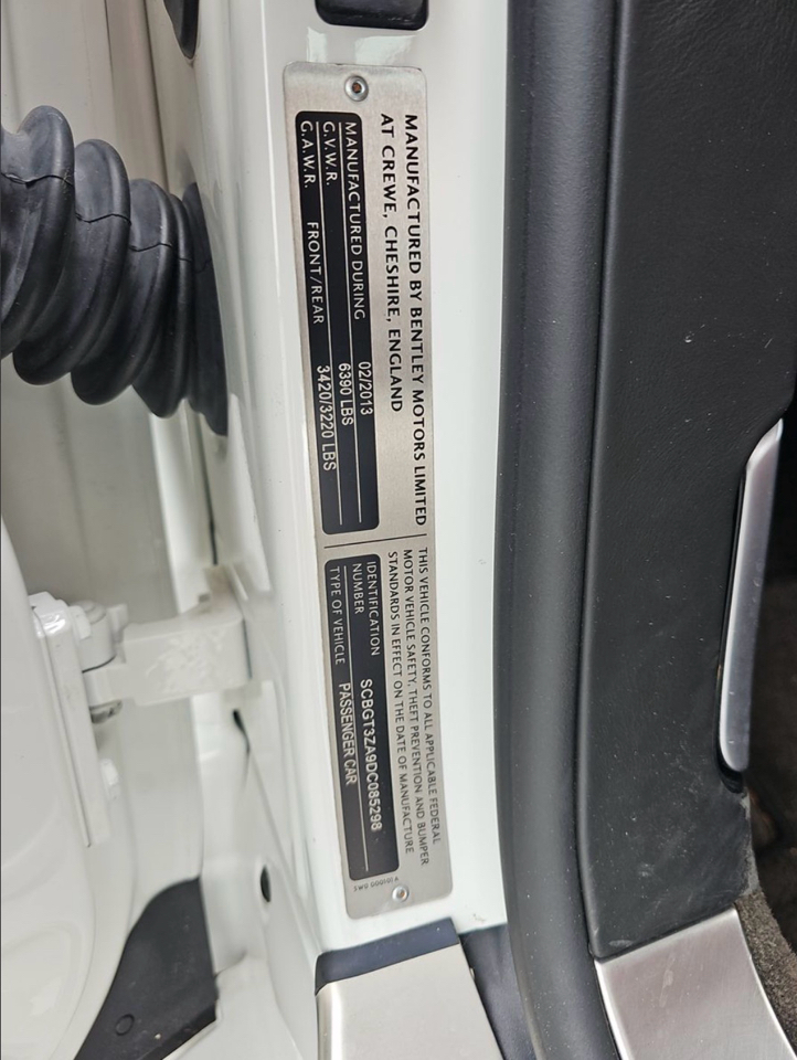 Bentley Continental GT V8 2dr Conv 2013