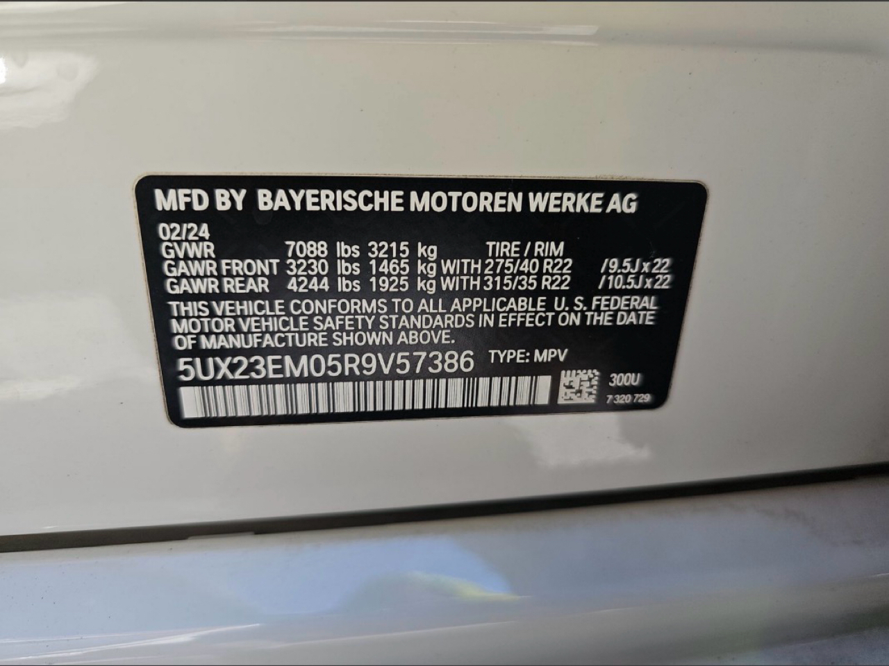 BMW X7 xDrive40i Sports Activity Vehicle 2024