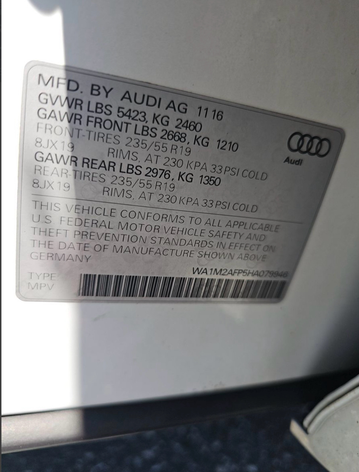 Audi Q5 2.0 TFSI Premium Plus 2017