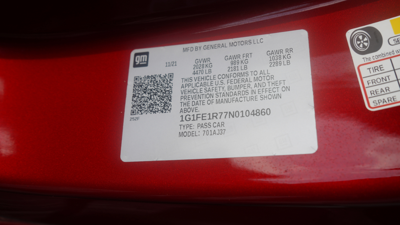 Chevrolet Camaro 2dr Cpe 1SS 2022