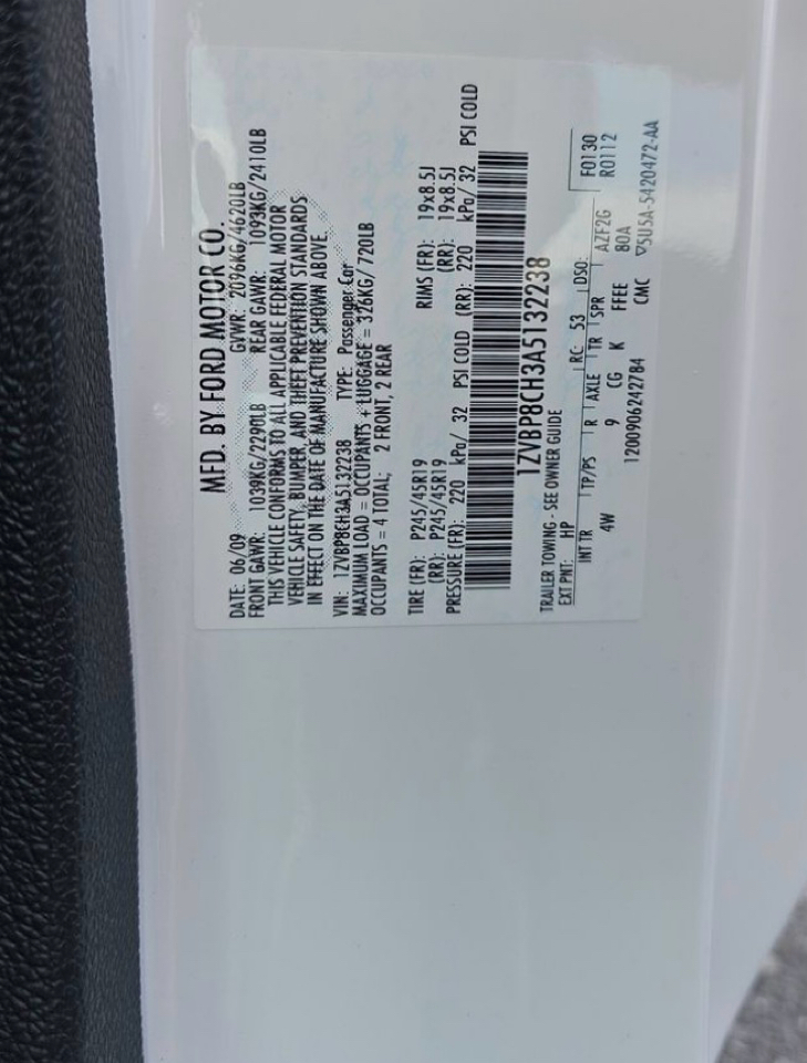 Ford Mustang 2dr Cpe GT 2010