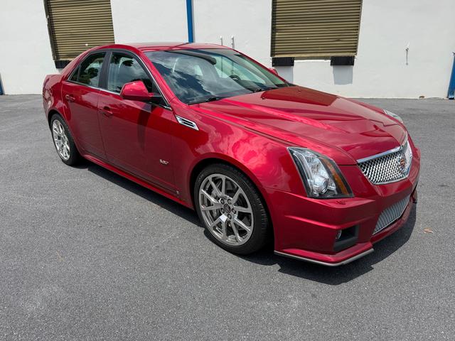Red 2009 Cadillac CTS-V Sedan Rear-Wheel Drive Automatic