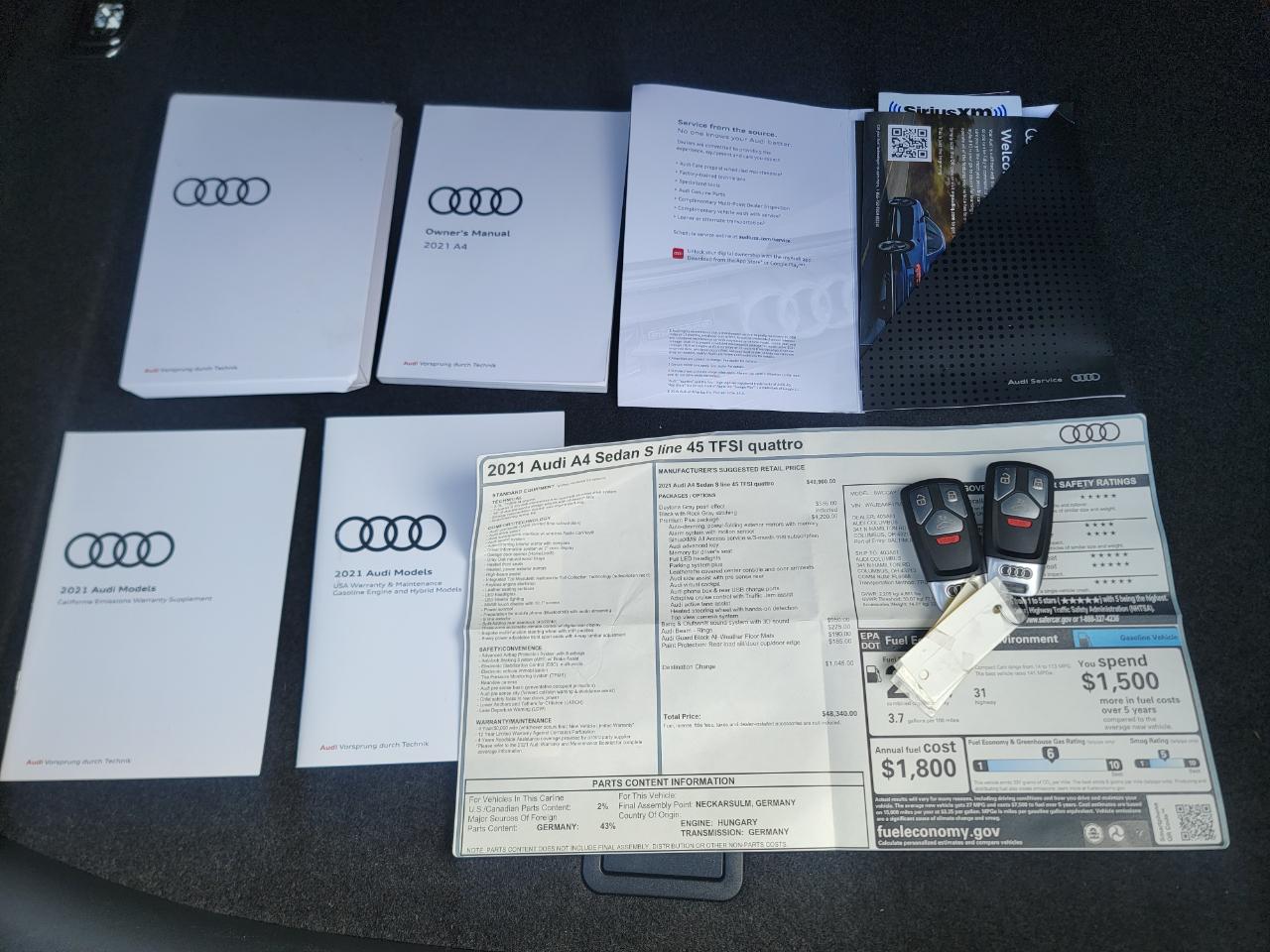 Audi A4 Sedan S line Premium Plus 45 TFSI quattro 2021