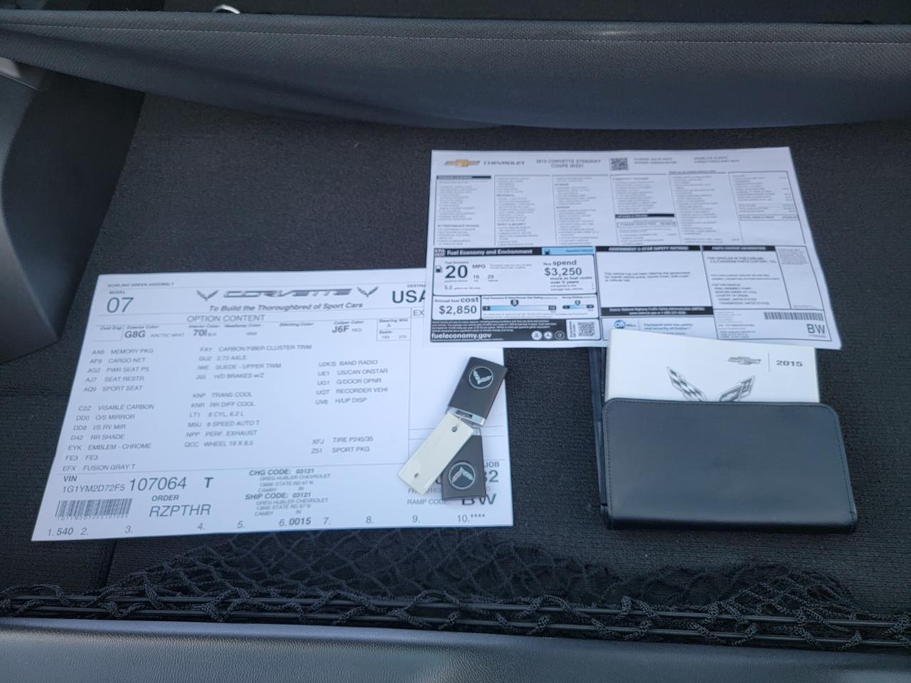 Chevrolet Corvette 2dr Stingray Z51 Cpe w/3LT 2015