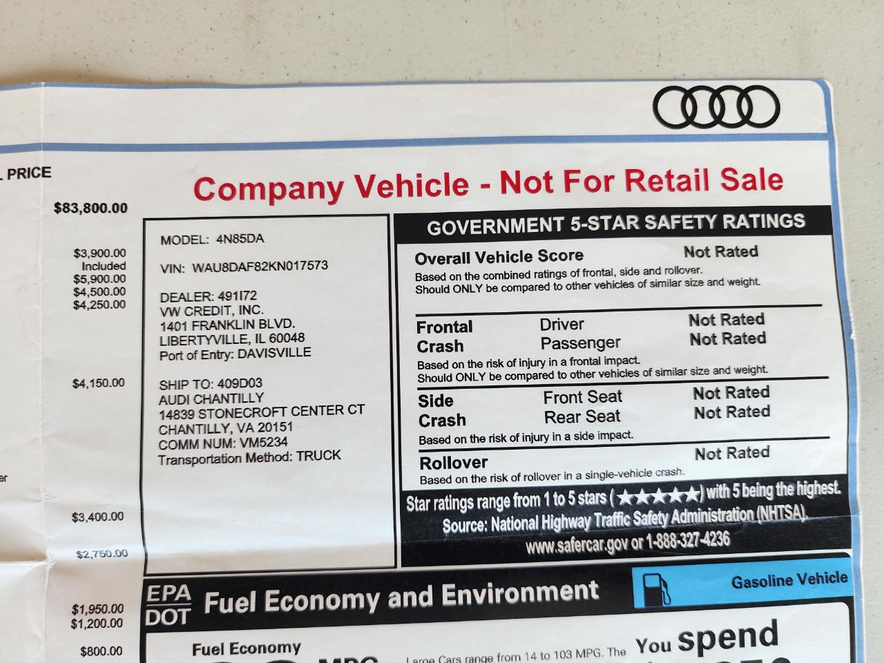 Audi A8 L 55 TFSI quattro 2019