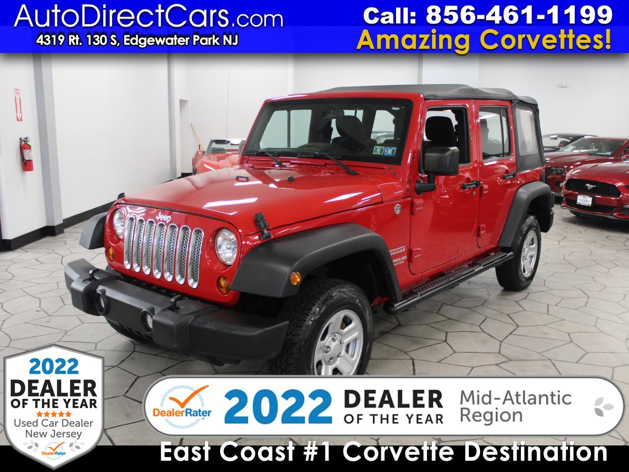 Used 2012 Jeep Wrangler Unlimited 4WD 4dr Sport for Sale in BURLINGTON NJ  08010 Auto Direct Cars LLC