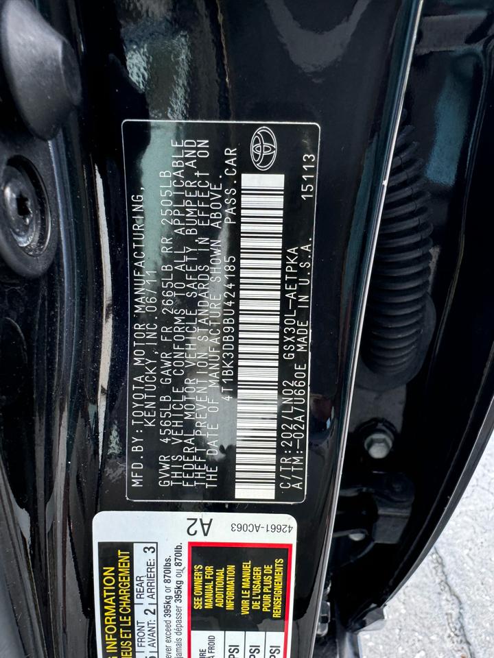 Toyota Avalon Limited 2011
