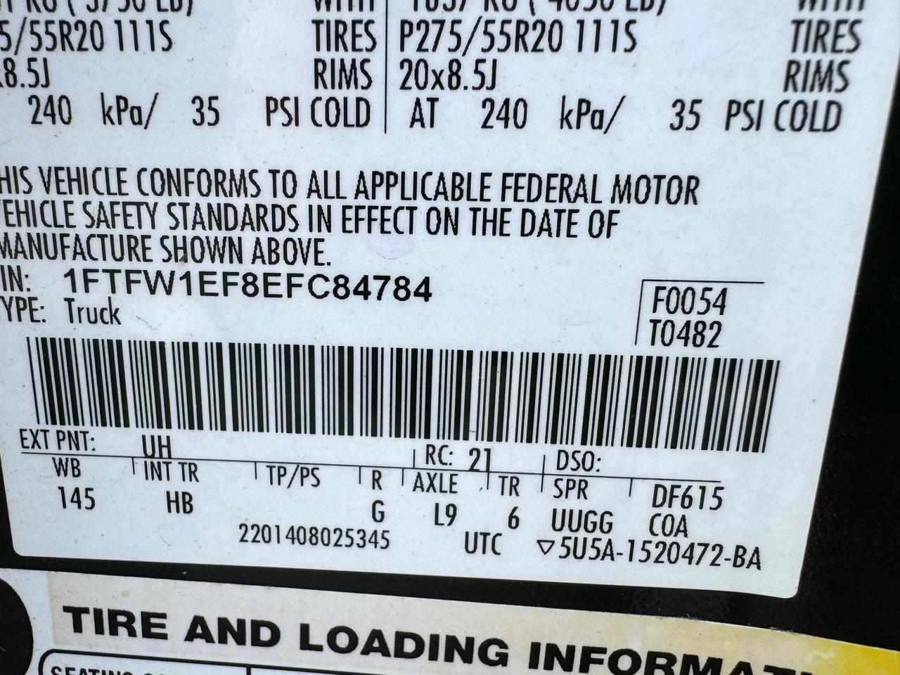 Ford F-150 Lariat SuperCrew 5.5-ft. Bed 4WD 2014