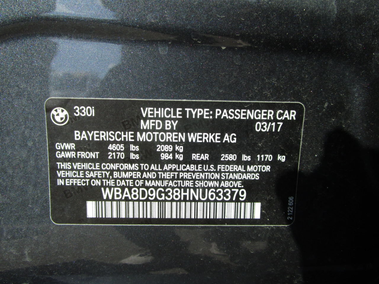 BMW 3-Series 330i xDrive SULEV Sedan 2017 BMW 3-Series 330i xDrive SULEV Sedan 2017