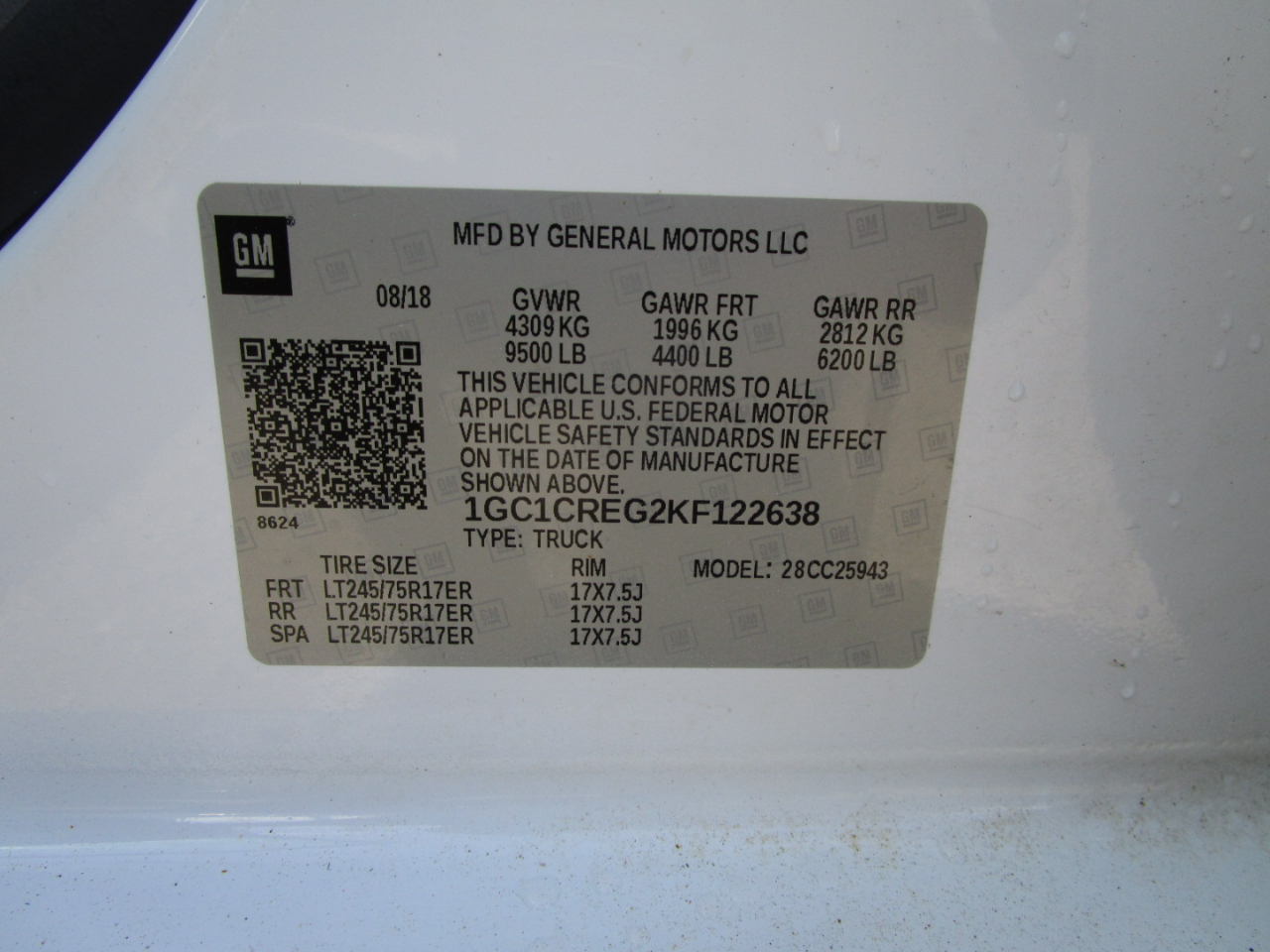 Chevrolet Silverado 2500HD Work Truck Crew Cab Long Box 2WD 2019