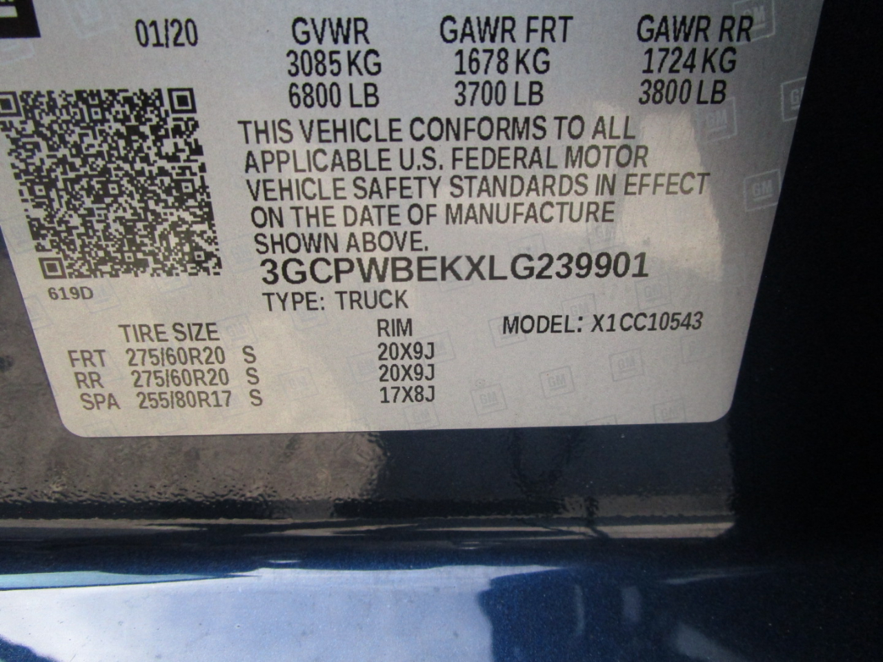 Chevrolet Silverado 1500 Custom Crew Cab Short Box 2WD 2020