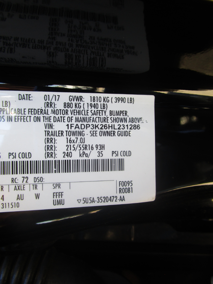 Ford Focus SE Hatch 2017