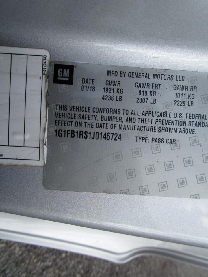 Chevrolet Camaro 1LT Coupe 8A 2018