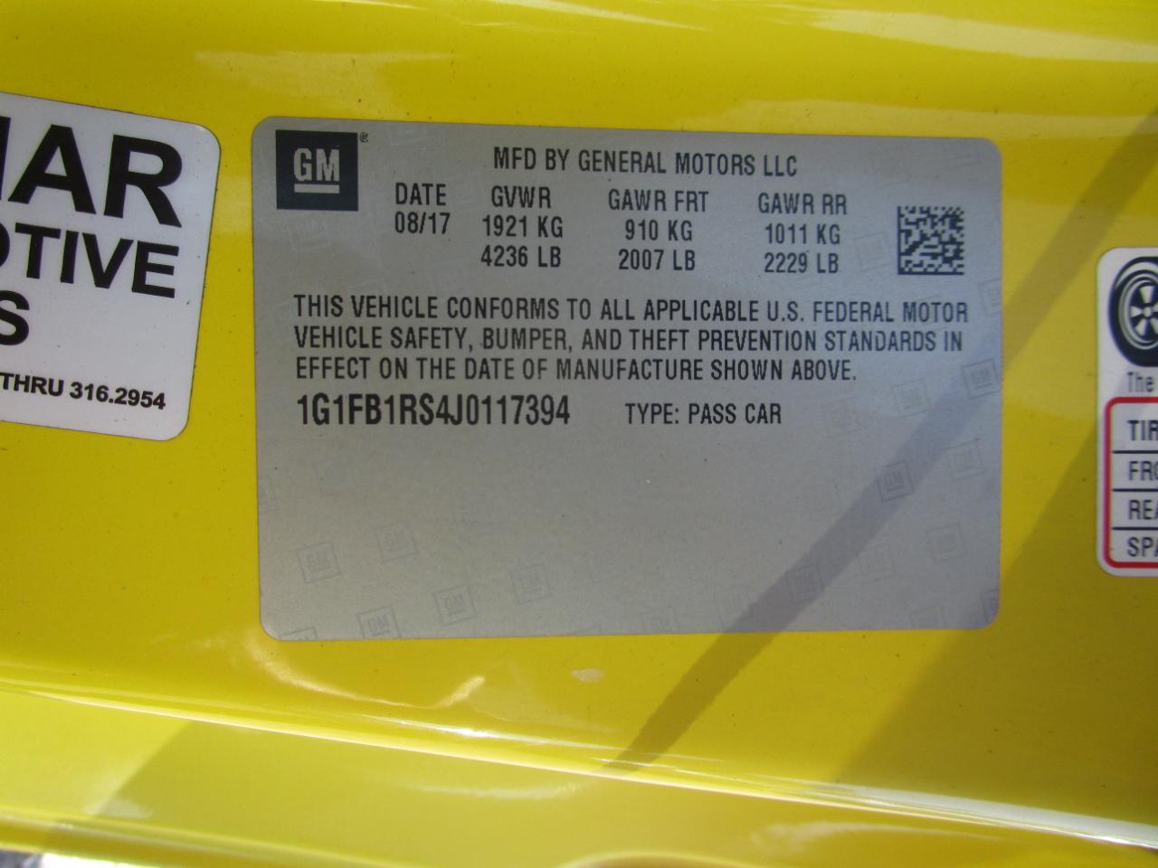 Chevrolet Camaro 1LT Coupe 8A 2018