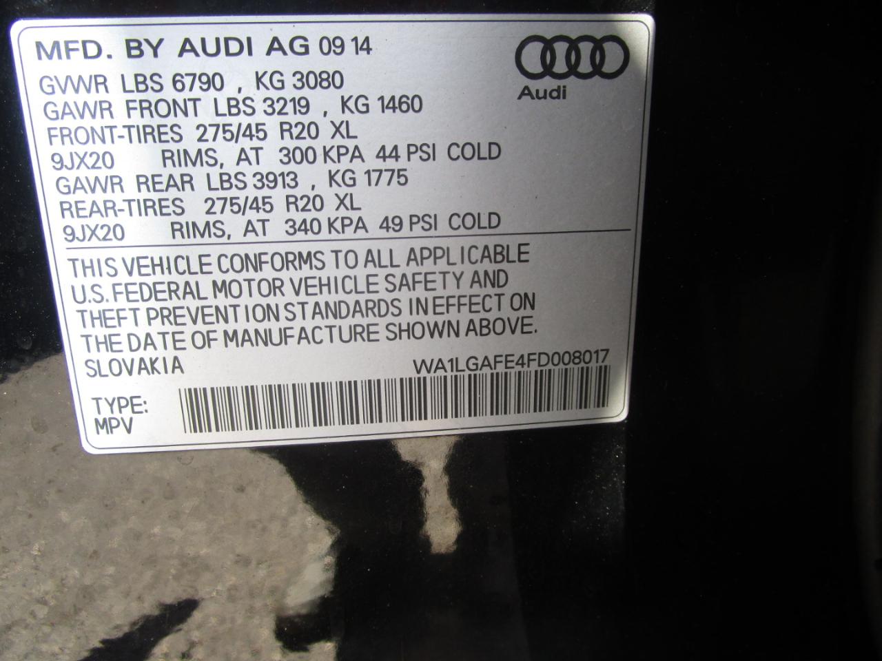 Audi Q7 3.0T Premium Plus quattro 2015