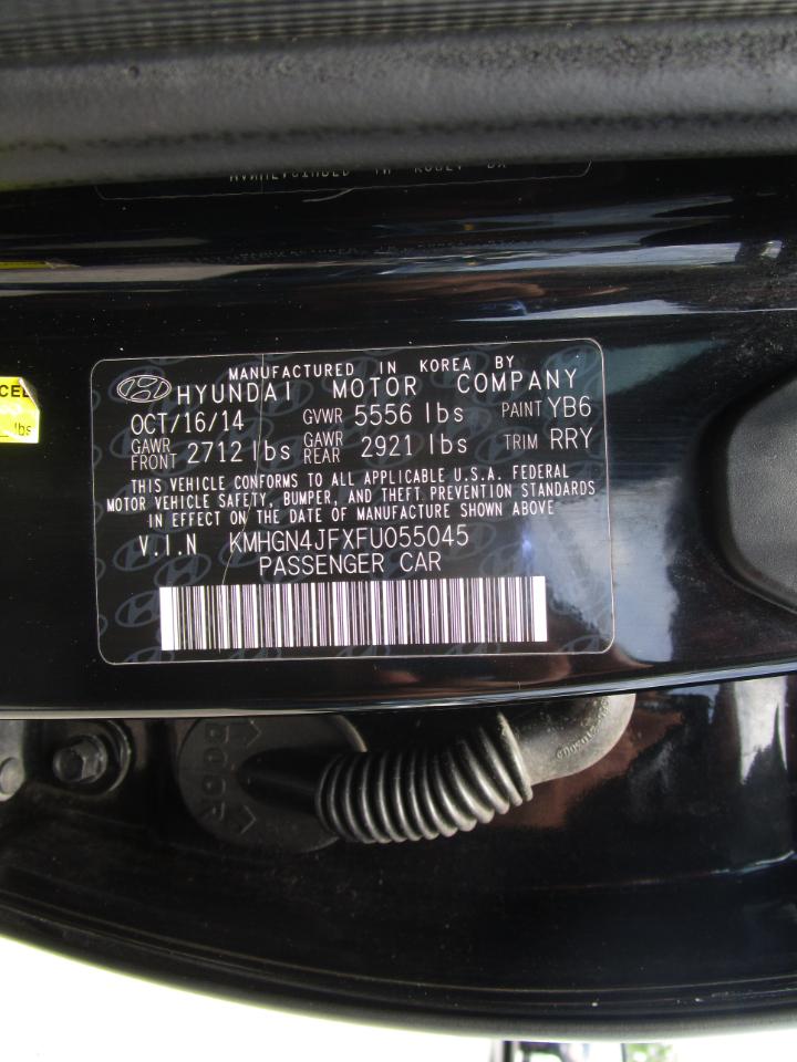 Hyundai Genesis 5.0L RWD 2015