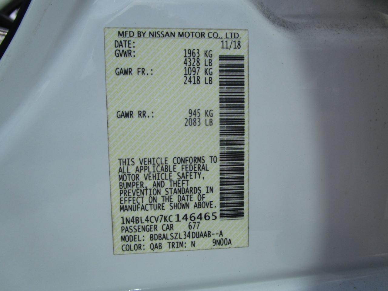 Nissan Altima 2.5 SR 2019