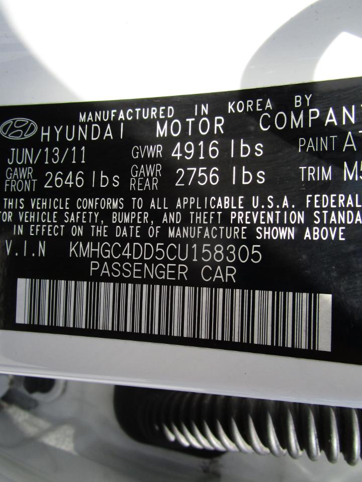 Hyundai Genesis 3.8L 2012