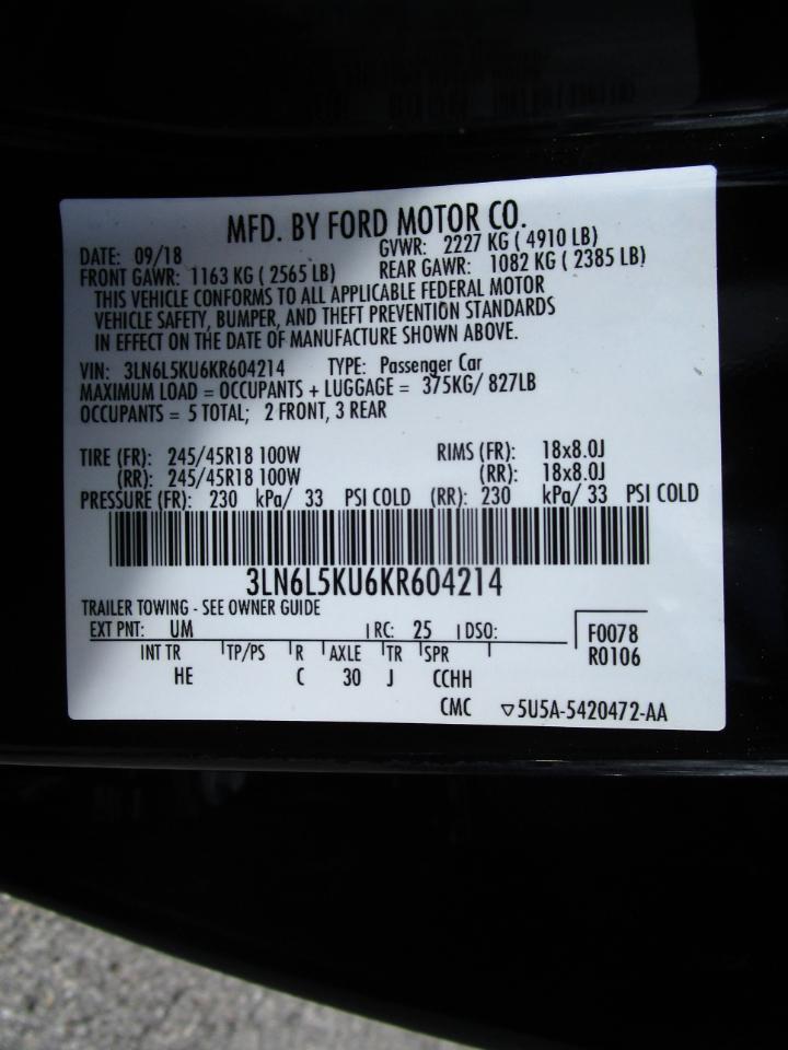 Lincoln MKZ Hybrid Base 2019