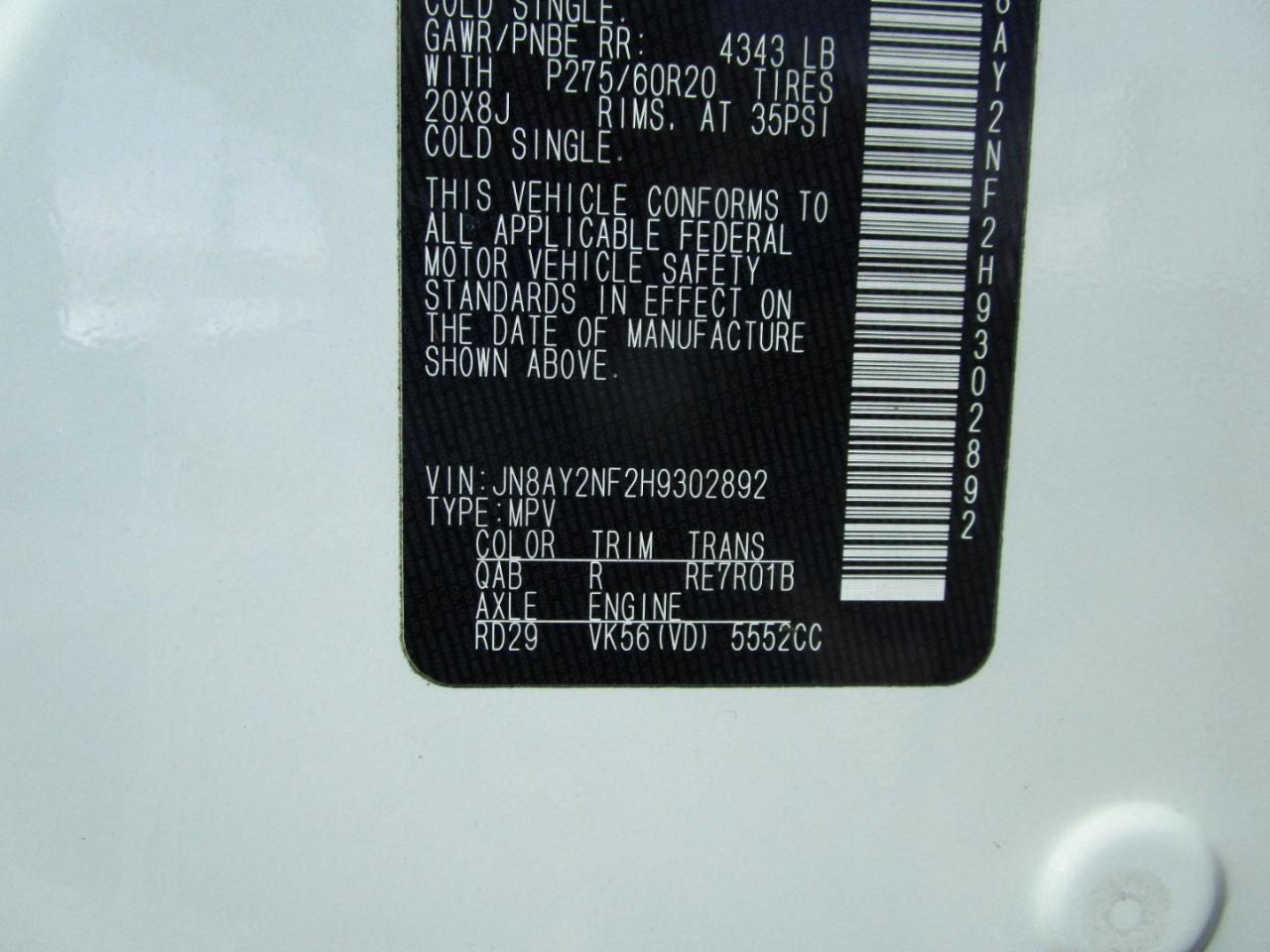 Nissan Armada Platinum 2WD 2017