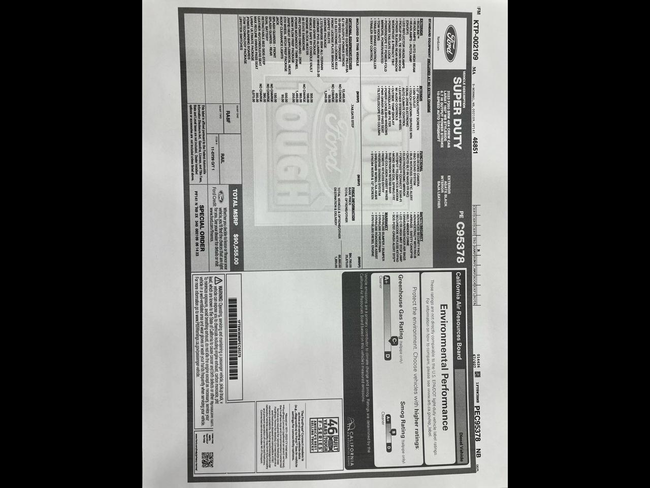 Ford F-350 SD Lariat Crew Cab Short Bed 4WD 2023