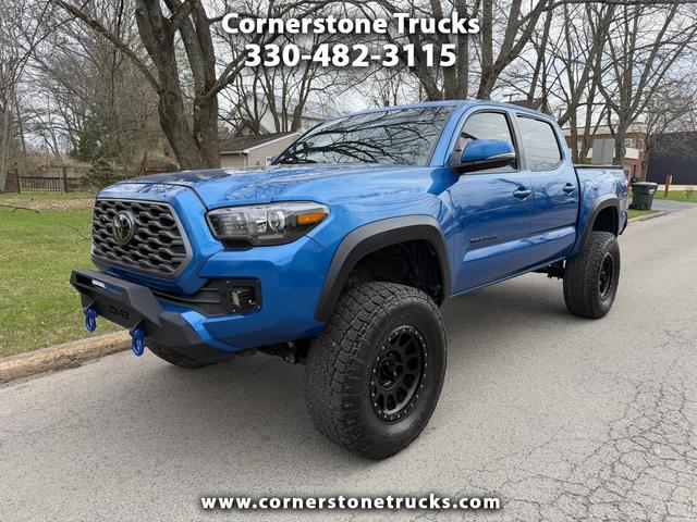 Blue 2017 Toyota Tacoma TRD Off Road V6 Double Cab 4WD Pickup Truck Four-Wheel Drive Automatic