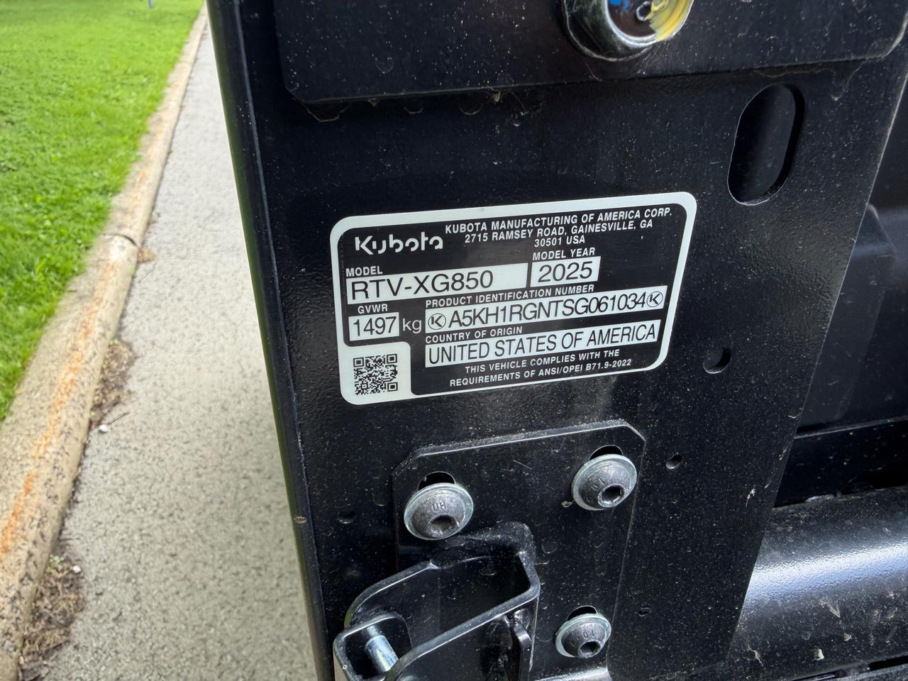 Kubota RTV  2025