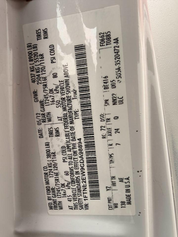 Ford Econoline E-250 2012